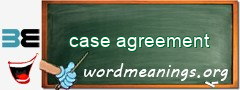 WordMeaning blackboard for case agreement